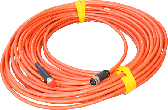 Image of a coiled borehole cable